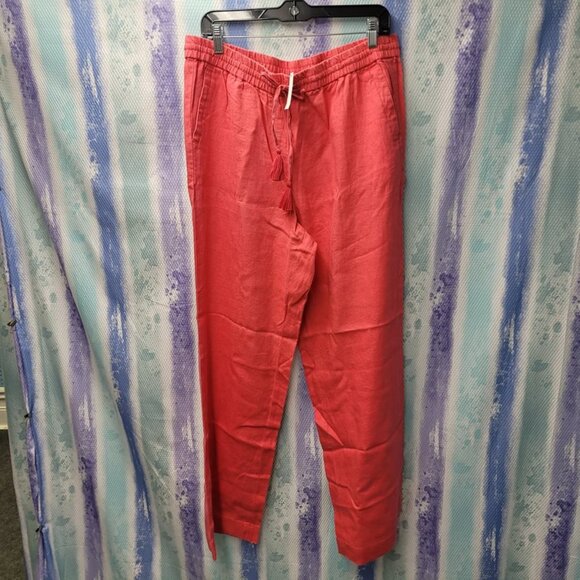 Talbots Pants - Talbolts Coral Pink Tie Waist band trousers